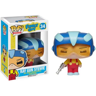 Ray Gun Stewie: Family Guy x Funko POP! Animation Vinyl Figure & 1 POP! Compatible PET Plastic Graphical Protector Bundle [#034 / 05241 - B]