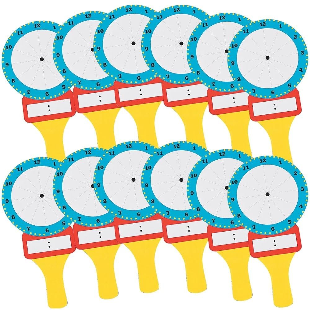 Dry Erase Clock Kit - 12 Pieces - Educational And Learning Activities For Kids
