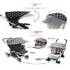 Manito Sun Shade for Strollers and Car Seats - Scandi (Dot Black) UPF 50+ view 3
