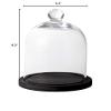 Paseo EX-45-21BK Wood Glass Dome, Black, 6.3 x 6.3 x 8.3 inches (16 x 16 x 21 cm) view 4