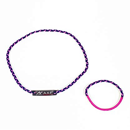 AXF Color Band 2-Piece Set, Set of 2 Color Bands (Necklace & Bracelet) (PINK)