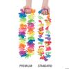 Fun Express Premium Neon Rainbow Large Flower Petal Leis - 12 Flower Neclaces - Tiki, Luau, Tropical Party Apparel Supplies view 3