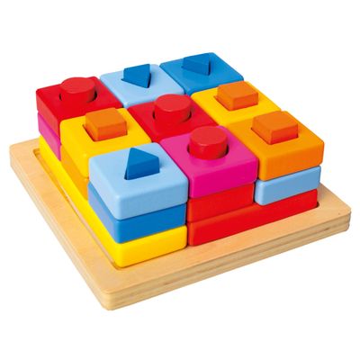 Bino 72438 Shape Block Stacking, Coloured
