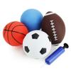 Boley 4 Piece Playground Ball Set - Includes Soccer Ball, Basketball, Football, Volleyball, and Ball Pump - Great for Backyard Games, Outdoor Sports, Schoolyard Activities view 1