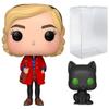 Funko POP The Chilling Adventures of Sabrina - Sabrina Spellman with Salem Pop! Vinyl Figure (Bundled with Compatible Box Protector Case), Multicolored, 3.75 inches view 1