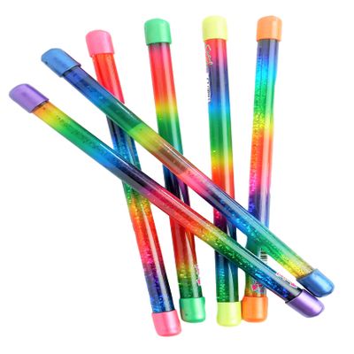 JA-RU Glitter Baton Wand (6 Units) 12" Magic Fairy Rainbow Colors Wands Toys for Girls and Kids Princess Decorations Party Favors Twirling Cheerleader Dance Baton. Plus 1 Bouncy Ball 2002-6p