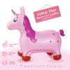 INPANY Pink Unicorn Hopper, Horse Hopper, Bouncy Inflatable Animal Ride-on Toy for Children, Boys and Girls, Toddlers (Pump Included) view 2