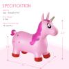 INPANY Pink Unicorn Hopper, Horse Hopper, Bouncy Inflatable Animal Ride-on Toy for Children, Boys and Girls, Toddlers (Pump Included) view 3