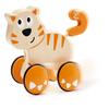 Hape Dante Push and Go | Wooden Push, Release & Go Cat Toddler Toy with Wheels view 4