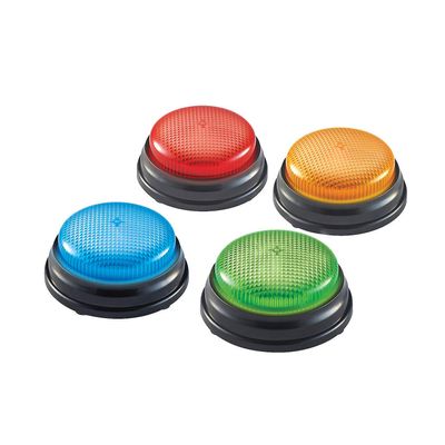 Fun Express Lights & Sounds Buzzers - 4 Pieces - Educational and Learning Activities for Kids