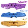 1pc Miracle 2.5" Straight Heavy Duty Double Servo Arm Horn-Full Arm Hitec Blue (Hitec 24T) view 2