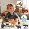 Safari Animals Figures Toys, Realistic Wild Zoo Animal Figurines, Plastic African Jungle Animals Playset for Kids Toddlers, 21Pcs Safari Toys Birthday Gifts for Boys Girls view 2