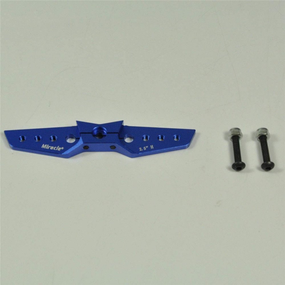 1pc Miracle 2.5" Straight Heavy Duty Double Servo Arm Horn-Full Arm Hitec Blue (Futaba (25T))