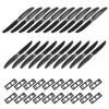 uxcell RC Propellers 5030 5x3 Inch 2-Vane Quadcopter for Airplane, Nylon Black 10 Pairs with Adapter Rings view 1