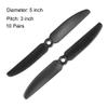 uxcell RC Propellers 5030 5x3 Inch 2-Vane Quadcopter for Airplane, Nylon Black 10 Pairs with Adapter Rings view 2