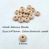 200pcs 14mm Natural Wood Abacus Beads Geometric Bead Jewelry Necklace Supply DIY Beading Craft Indoor Decorations Accessories (Abacus Beads 200pcs) view 2