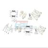 GPM For Traxxas X Maxx 4X4 Upgrade Parts Aluminum Front & Rear Upper + Lower Arms + Front C Hubs + Front Kncukle Arms Set - 92Pc Set Silver view 1