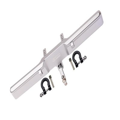 Aluminum Rear Bumper Mount + D-Rings + Tow Hook For Traxxas TRX-4 Ford (82046-4) - 1 Set Silver