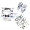 GPM For Traxxas X Maxx 4X4 Upgrade Parts Aluminum Rear Upper + Lower Arms + Knuckle Arms Set - 40Pc Set Gray Silver view 1