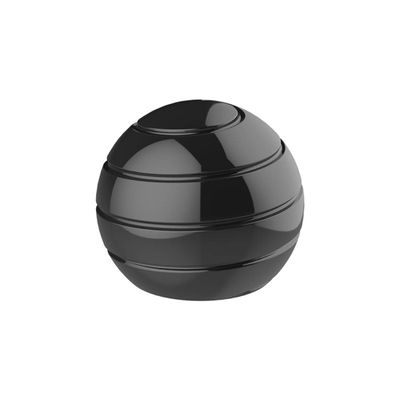 Kinetic Desk Toys Decompression Spinners Ball Fidget Stress Anxiety Relieves Aluminium Decoration Ball (Black, 45mm)
