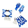GPM For Traxxas X Maxx 4X4 Upgrade Parts Aluminum Rear Upper + Lower Arms + Knuckle Arms Set - 40Pc Set Blue view 1