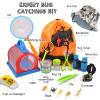 ESSENSON Outdoor Explorer Kit & Bug Catcher Kit with Binoculars, Compass, Magnifying Glass, Critter Case and Butterfly Net Great Toys Kids Gift for Boys & Girls Age 3-12 Year Old Camping Hiking view 2