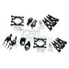 GPM For Traxxas X Maxx 4X4 Upgrade Parts Aluminum Front & Rear Upper + Lower Arms + Front C Hubs + Front Kncukle Arms Set - 92Pc Set Black view 1