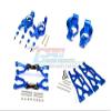 GPM For Traxxas X Maxx 4X4 Upgrade Parts Aluminum Front Upper + Lower Arms + C Hubs + Knuckle Arms Set - 52Pc Set Blue view 1