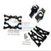 GPM For Traxxas X Maxx 4X4 Upgrade Parts Aluminum Rear Upper + Lower Arms + Knuckle Arms Set - 40Pc Set Black view 1
