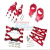 GPM For Traxxas X Maxx 4X4 Upgrade Parts Aluminum Front Upper + Lower Arms + C Hubs + Knuckle Arms Set - 52Pc Set Red view 1