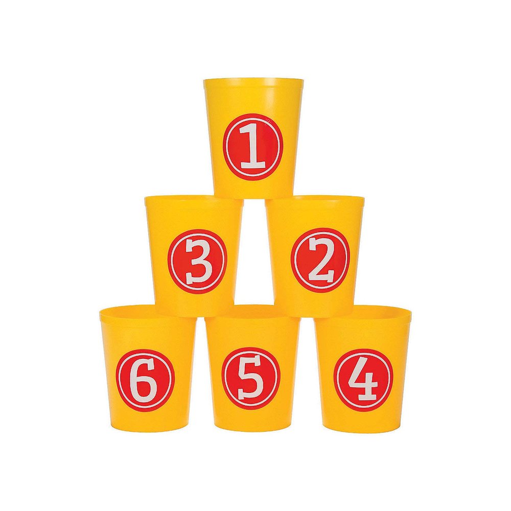 Fun Express Grand Bean Bag Toss Game Buckets - Toys - 6 Pieces - Multicolor