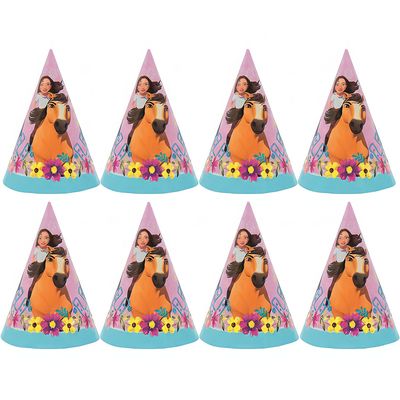 Fun Express - Spirit Party Hats for Birthday - Party Supplies - Licensed Tableware - Misc Licensed Tableware - Birthday - 8 Pieces
