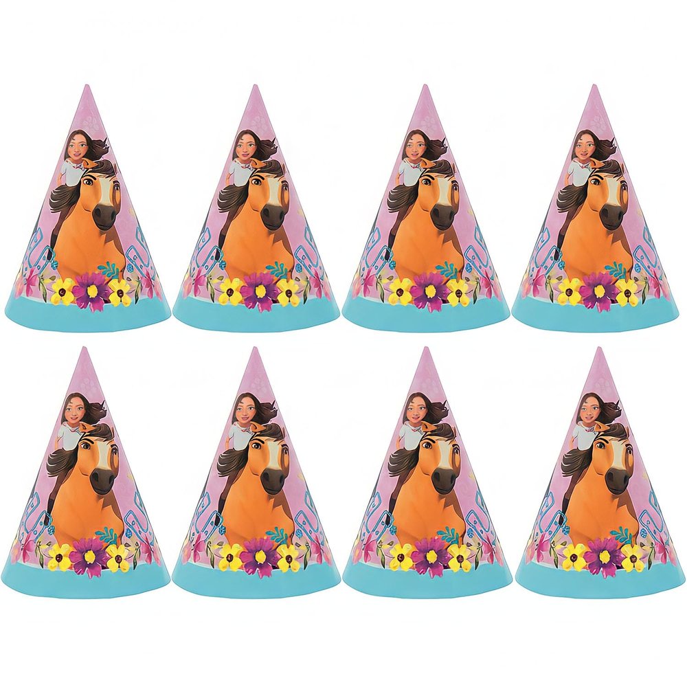 Fun Express - Spirit Party Hats for Birthday - Party Supplies - Licensed Tableware - Misc Licensed Tableware - Birthday - 8 Pieces
