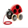 Hape Ladybug Pull-Along | Easy Pull Flapping Wooden Toddler Toy, Multi-Color view 1