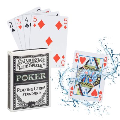 Relaxdays 10 Decks Waterproof Poker Cards, Waterproof, 540 Playing Cards, Texas Hold'em, Professional, Plastic