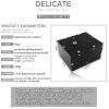 Ciglow Mini Useless Box,Automatic Waste Box DIY Accessory Bag,High-End Metal Rocker Fun Toy Unique Gift,Birthday Party Gift,Children's Toy Game-Black view 2