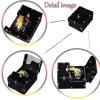 Ciglow Mini Useless Box,Automatic Waste Box DIY Accessory Bag,High-End Metal Rocker Fun Toy Unique Gift,Birthday Party Gift,Children's Toy Game-Black view 3