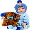Aori Reborn Baby Boy Doll - 22 Inch Realistic Lifelike Weighted Newborn Boy with Ultra Soft Body, Pacifier, Outfit | Handmade Soft Vinyl Baby Doll for Kids 3+, Toddlers, Collectors view 4