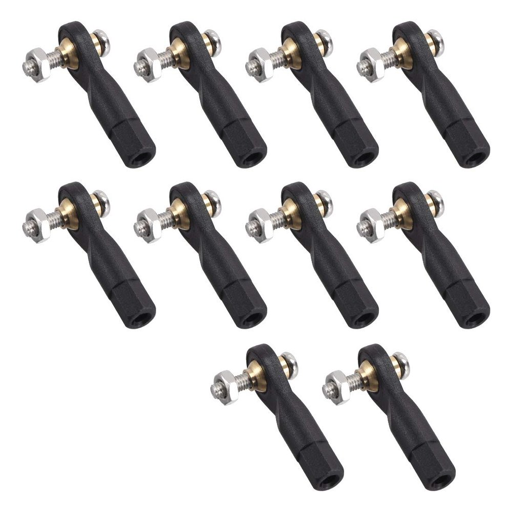 uxcell 10 PCS M3 3.0xL29mm Lever Steering Linkage Tie Rod End Ball Head End for RC Helicopter