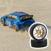 logyues 4PCS Plastic RC1:10 On-Road Racing Car Drift Smooth Tire & Y-Shaped Plated Yellow Wheels view 2