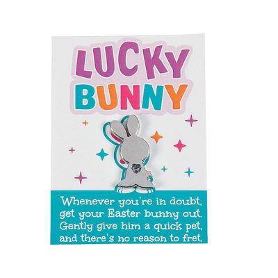 Fun Express Lucky Bunny Charm - Home Decor - 12 Pieces