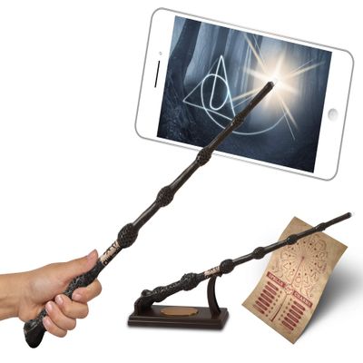 Dickie Toys 209456007 Master Elderwand, True to Original Light Painting, with App, Harry Potter Magic Wand with Function, Brown