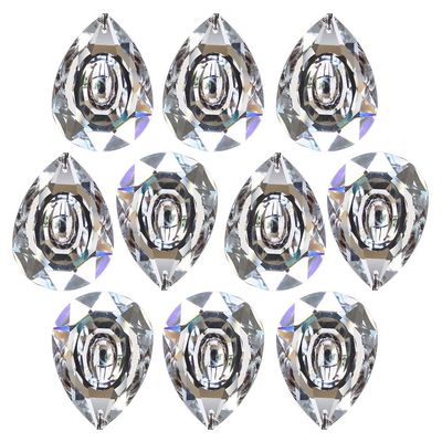 ANYE 10pcs Angel's tear Clear Crystal Prisms Drop 2.48" (63mm) with rings Glass Chandelier Lamp Part Pendant hanging drops parts PJ0029x10