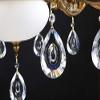 ANYE 10pcs Angel's tear Clear Crystal Prisms Drop 2.48" (63mm) with rings Glass Chandelier Lamp Part Pendant hanging drops parts PJ0029x10 view 4