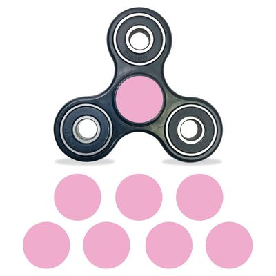 MightySkins Vinyl Decal Skin Compatible with Fidget Spinner Center Cap  Solid Pink | Protective Sticker Wrap for Your Fidget Toy Bearing Cap | Easy to Apply Cover