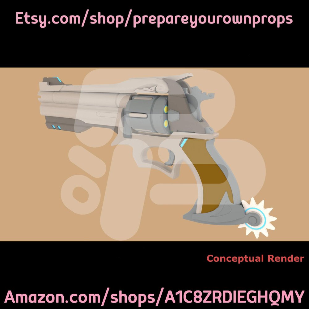 3D Printed McCree Revolver Prop Kit