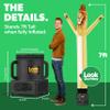 LookOurWay Air Dancers Wacky Waving Inflatable Tube Man - 7ft Tall Inflatable Dancing Man with Weather-Resitant Blower for Business Advertising - Mascot Character Animal Themed - Lion view 4