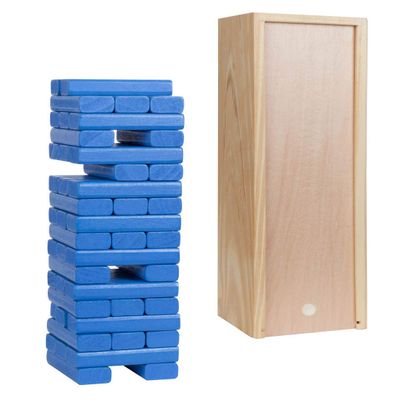 WE Games Wooden Block Stacking Party Game for Adults, Tumble Tower Wedding Guest Book Alternative, Tabletop Games, Includes Storage Case, 12 inches
