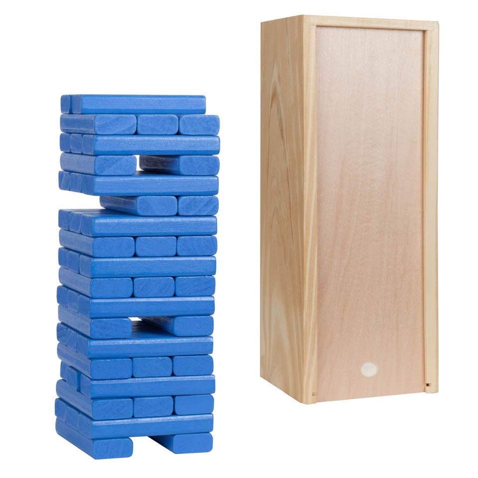 WE Games Wooden Block Stacking Party Game for Adults, Tumble Tower Wedding Guest Book Alternative, Tabletop Games, Includes Storage Case, 12 inches