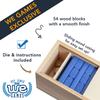 WE Games Wooden Block Stacking Party Game for Adults, Tumble Tower Wedding Guest Book Alternative, Tabletop Games, Includes Storage Case, 12 inches view 3